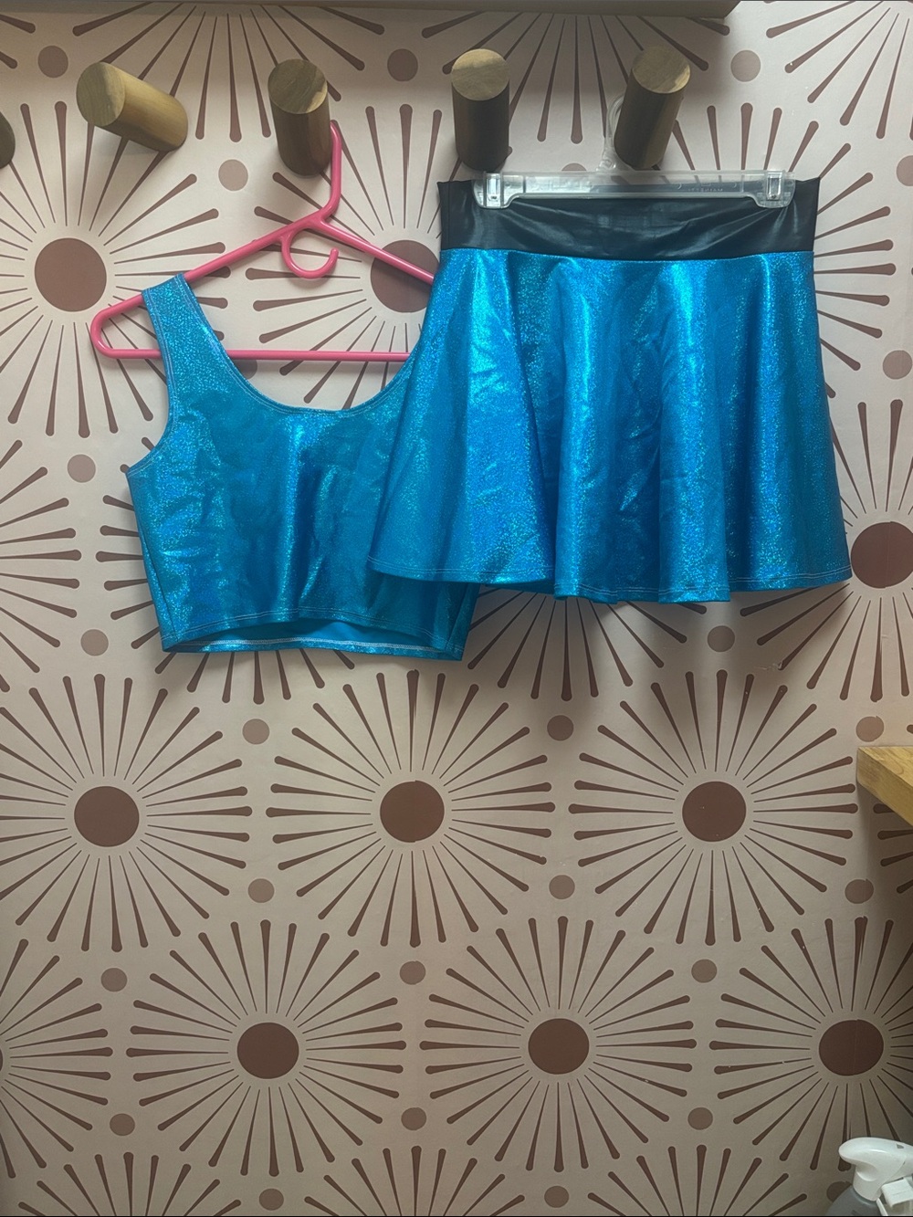 Blue Glitter Cropped Set - Power puff girl Zenon Rave Costume - Picture 3 of 4